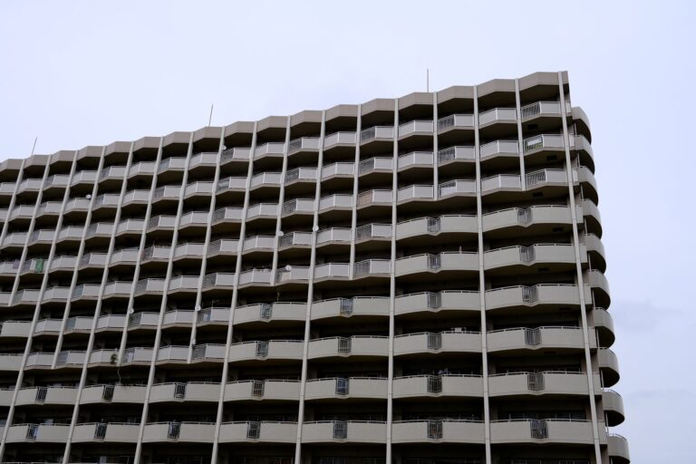 Contemporary residential high-rise building in Tokyo, showcasing urban architecture.
